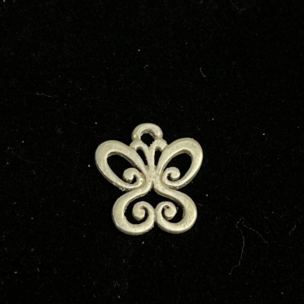 Retired James Avery Sterling Silver Open Scroll Butterfly Charm AVERY STER